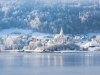 Blick auf Ossiach im Winter